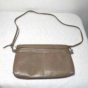 DEREK ALEXANDER DAL Tan Leather Crossbody Bag